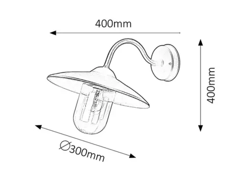 Záhradné svietidlo Rabalux 8686 1x60W E27 230V IP44